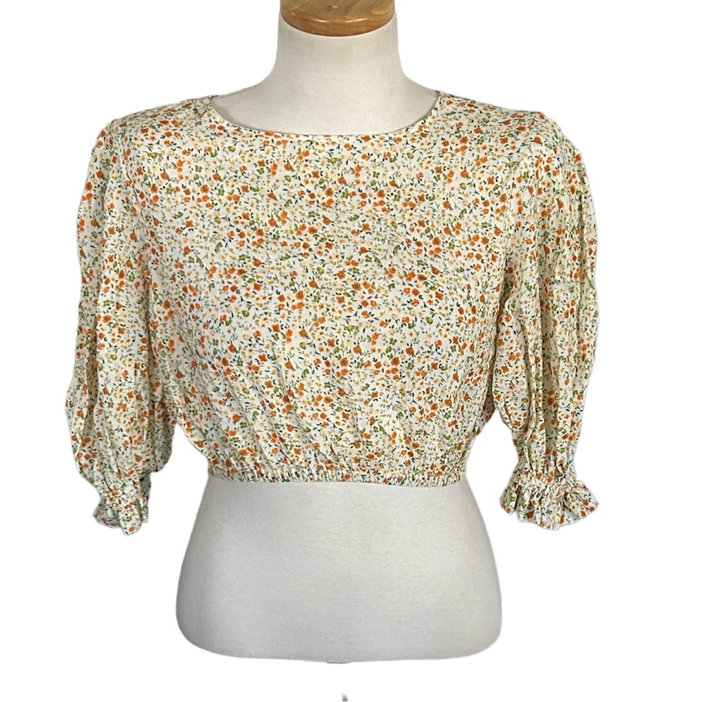 Peony x Revolve Le Jardins Wildflower Crop Top Size 6